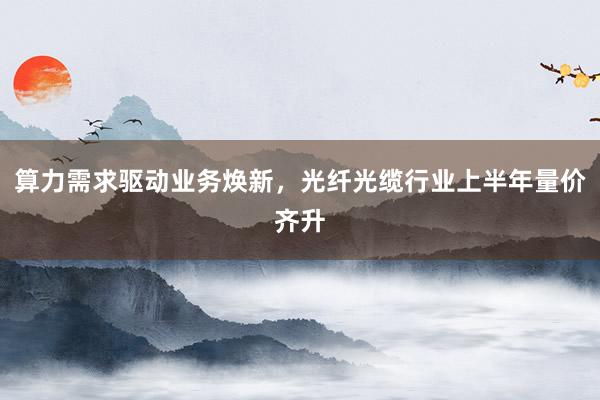 算力需求驱动业务焕新，光纤光缆行业上半年量价齐升