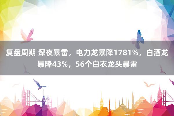 复盘周期 深夜暴雷，电力龙暴降1781%，白酒龙暴降43%，56个白衣龙头暴雷
