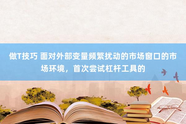 做T技巧 面对外部变量频繁扰动的市场窗口的市场环境，首次尝试杠杆工具的