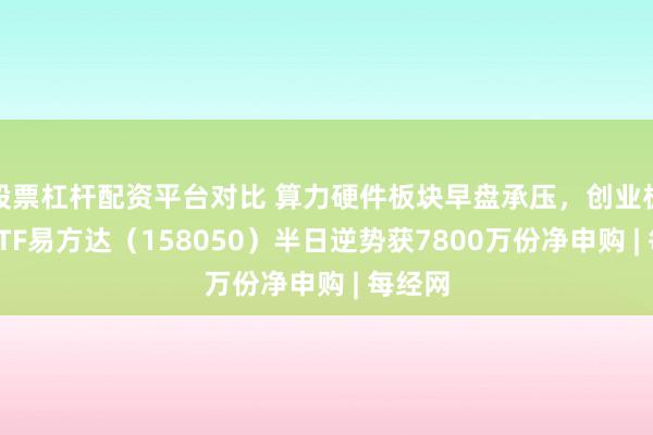 股票杠杆配资平台对比 算力硬件板块早盘承压，创业板算力ETF易方达（158050）半日逆势获7800万份净申购 | 每经网