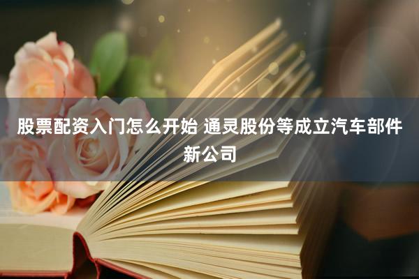 股票配资入门怎么开始 通灵股份等成立汽车部件新公司